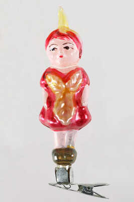 Ёлочная игрушка «Земляничка» из серии «Сказка Чиполлино». СССР, 1950-е.